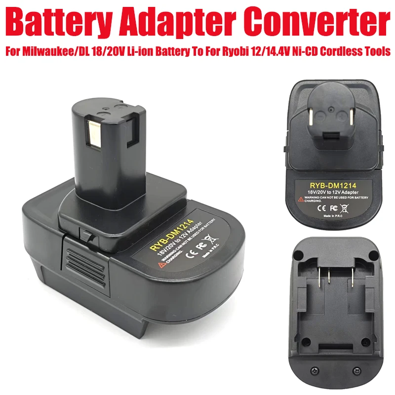 For Milwaukee/DL 18/20V Lithium Batteries Battery Adapter Converter Compatible with For Ryobi 12/14.4V Ni-CD Battery Power Tools
For Milwaukee/DL 18/20V Lithium Batteries Battery Adapter Converter Compatible with For Ryobi 12/14.4V Ni-CD Battery Power Tools
