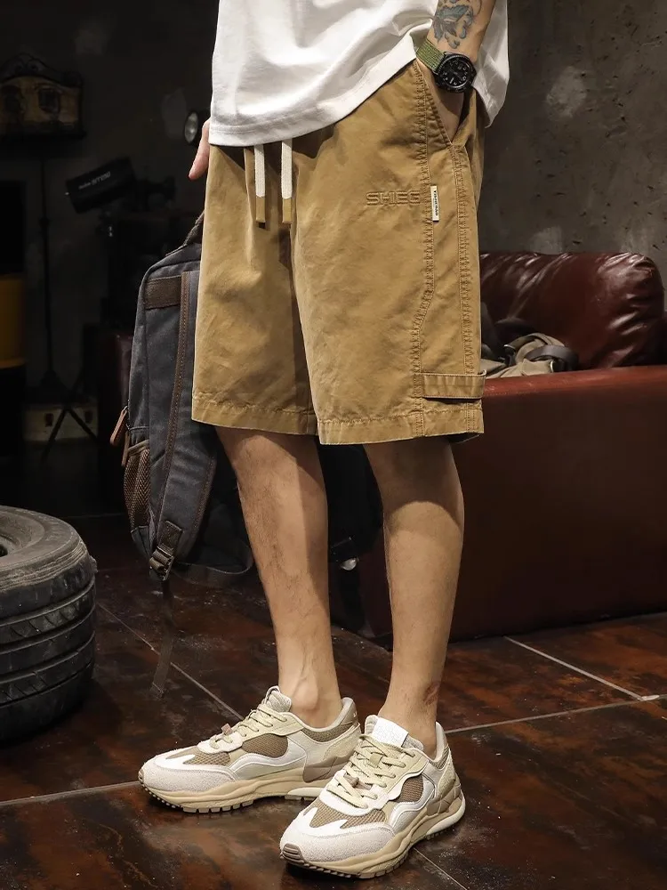 Мужские летние шорты Bla Workwear из чистого хлопка в американском ретро-стиле, повседневные, модные, брендовые, средней длины, до колена
Мужские летние шорты Bla Workwear из чистого хлопка в американском ретро-стиле, повседневные, модные, брендовые, средней длины, до колена