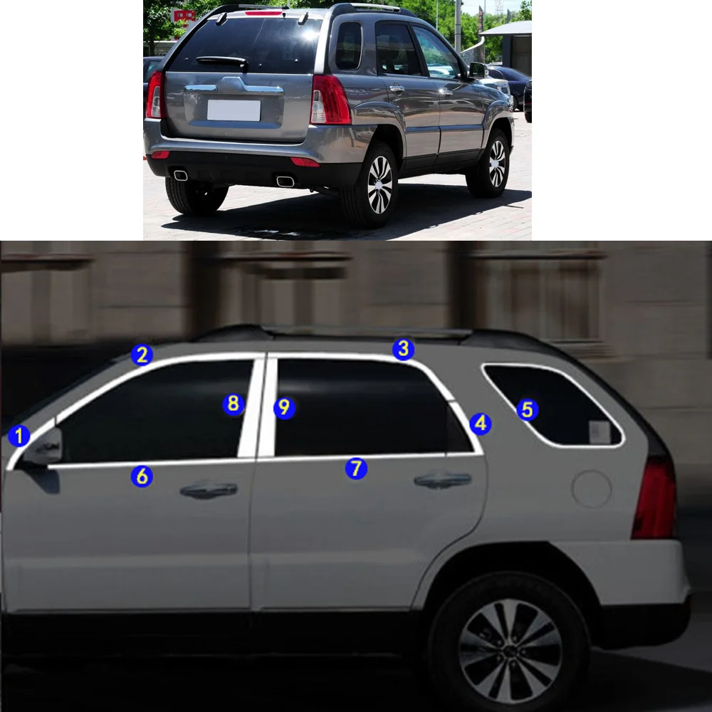 Sticker Garnish Pillar Window Middle Strip Trim Frame Hoods For KIA Sportage 2007 2008 2009 2010 2011 2012 2013 2014 2015 2016 
Sticker Garnish Pillar Window Middle Strip Trim Frame Hoods For KIA Sportage 2007 2008 2009 2010 2011 2012 2013 2014 2015 2016