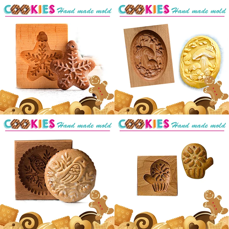 Wooden Cookie Mold Cutter, DIY Gingerbread Cookie Moulds, 3D Cake Embossing, Baking Mold, Rose Flower Cutter, Bakery Gadgets
Wooden Cookie Mold Cutter, DIY Gingerbread Cookie Moulds, 3D Cake Embossing, Baking Mold, Rose Flower Cutter, Bakery Gadgets