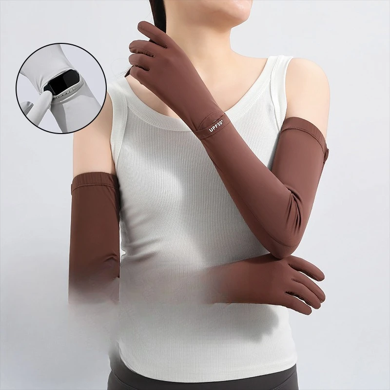 Summer ice silk raw yarn sun protection extended gloves sleeves cool outdoor anti-UV rays and anti-slip riding
Summer ice silk raw yarn sun protection extended gloves sleeves cool outdoor anti-UV rays and anti-slip riding
