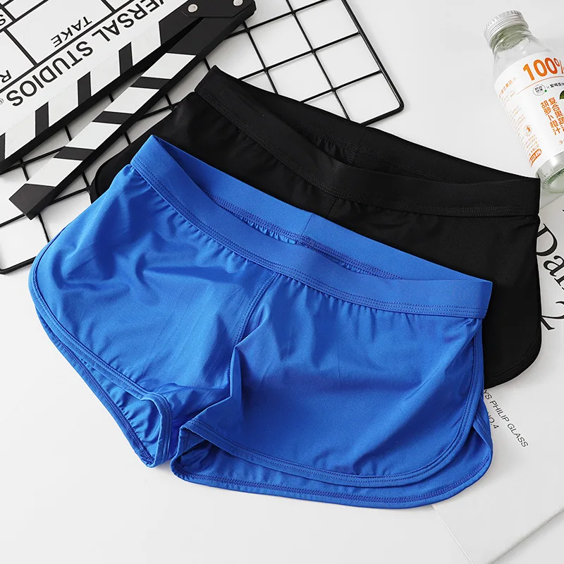 Men's Boxer Underwear Side Open Split Underpants Sports Breathable Trunks Low Waist Ultra-Thin Translucent Ice Silk Underwear
Men's Boxer Underwear Side Open Split Underpants Sports Breathable Trunks Low Waist Ultra-Thin Translucent Ice Silk Underwear