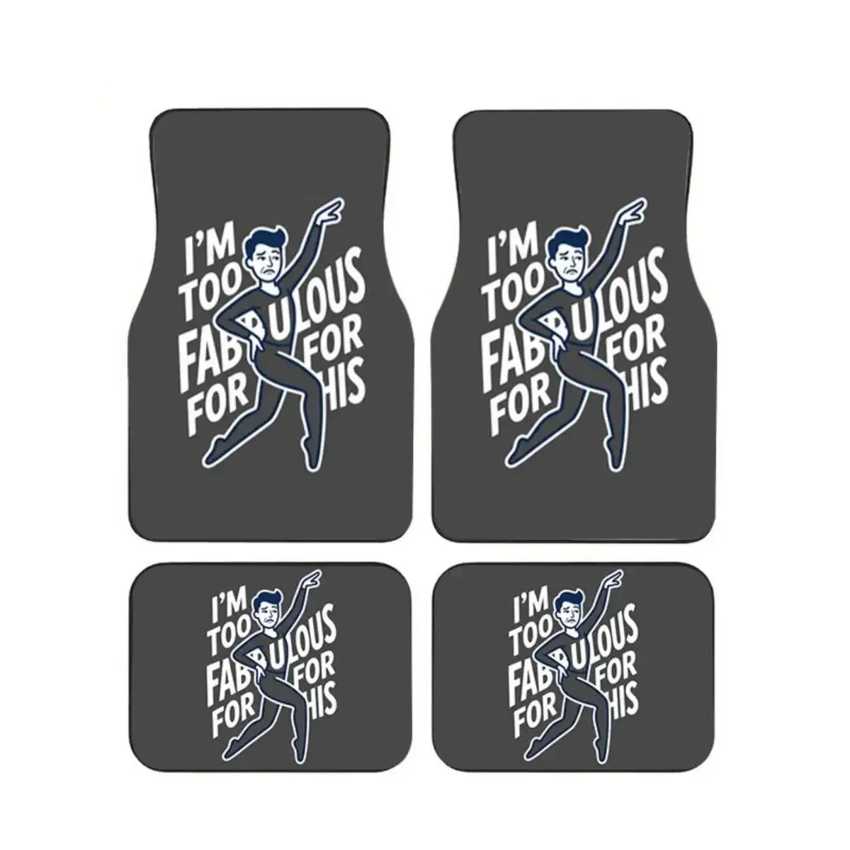4pcs Funny Sassy Quote Design Car Floor Mats Set Universal Fit Anti-Slip Waterproof Auto Foot Carpets Car Interior Accessories
4pcs Funny Sassy Quote Design Car Floor Mats Set Universal Fit Anti-Slip Waterproof Auto Foot Carpets Car Interior Accessories