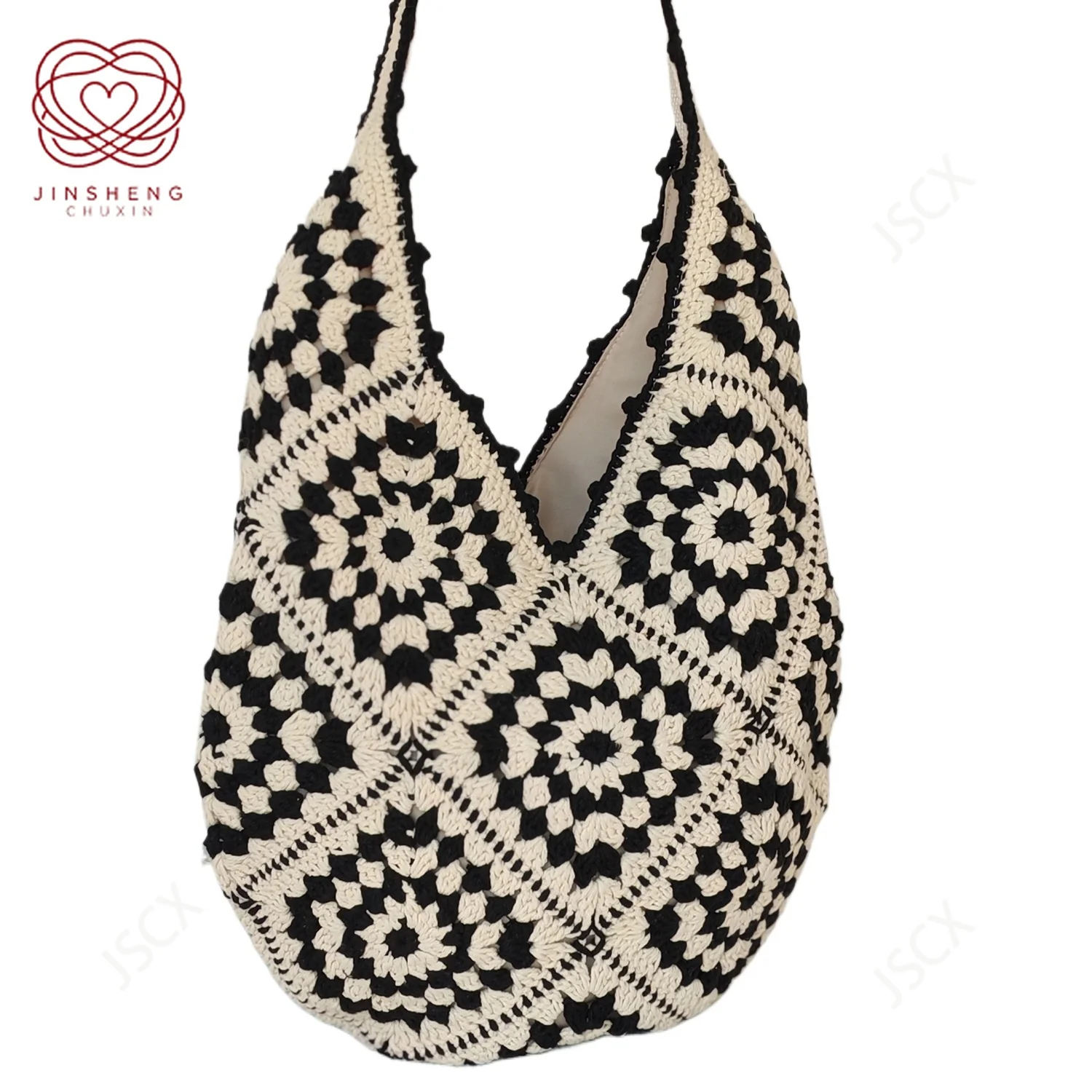 Handmade Crochet Granny Square Shoulder Bag – Vintage Boho Knitted Tote, Black & White Retro Hobo Bag for Women
Handmade Crochet Granny Square Shoulder Bag – Vintage Boho Knitted Tote, Black & White Retro Hobo Bag for Women