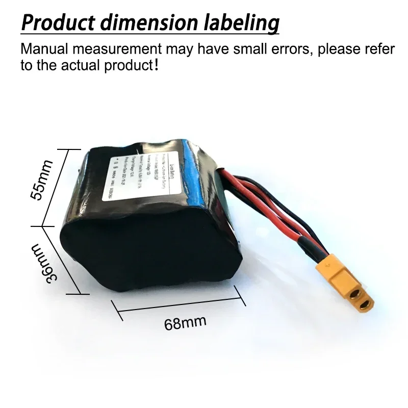 3S2P 12 В 6800 мАч литий-ионная аккумуляторная батарея 6,8 Ач для различных радиоуправляемых самолетов Quadrotor, разъем XH2.54 + XT60
3S2P 12 В 6800 мАч литий-ионная аккумуляторная батарея 6,8 Ач для различных радиоуправляемых самолетов Quadrotor, разъем XH2.54 + XT60