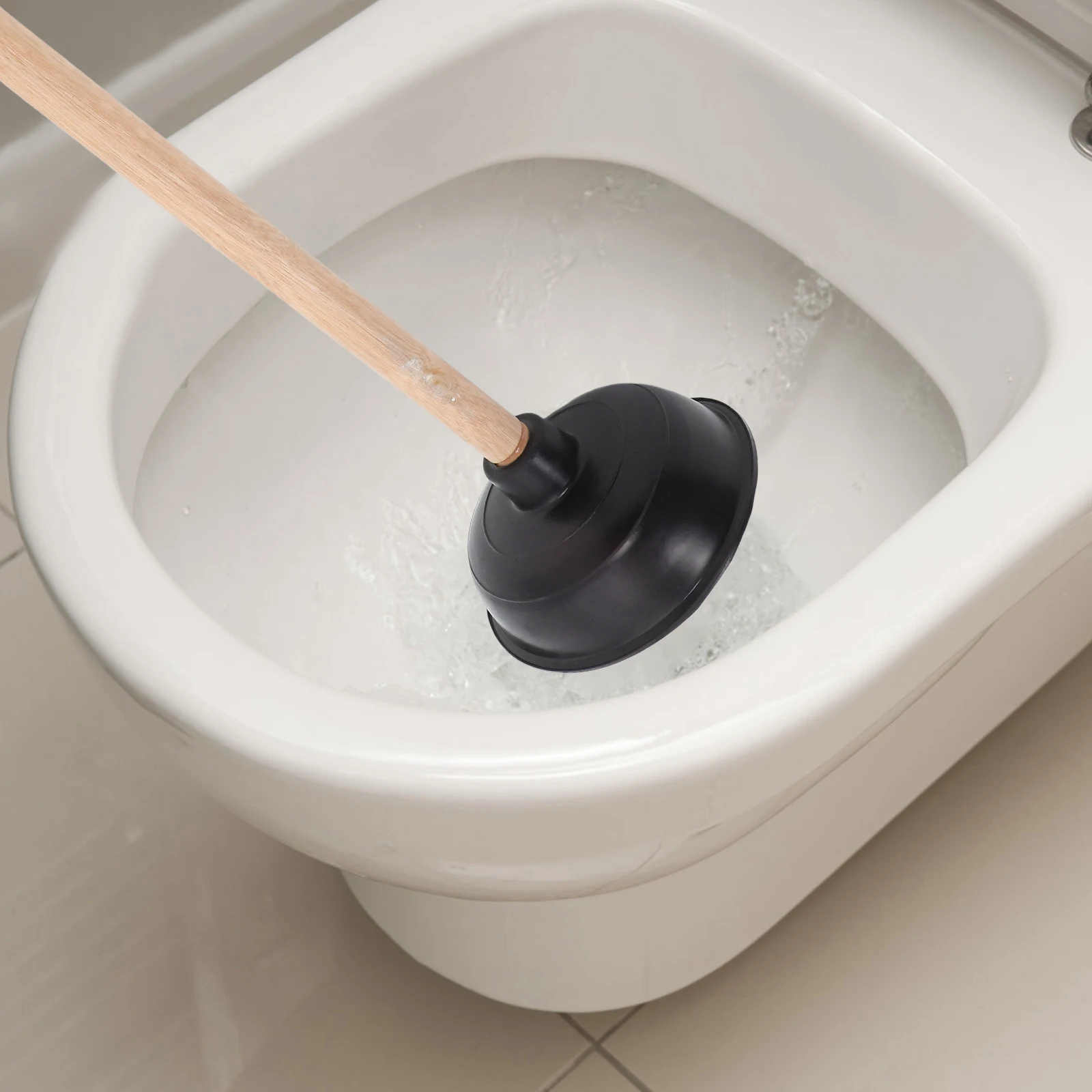 Toilet Plunger Rubber Ergonomic Wooden Handle Easy Hold Sleek Simple Beautiful Bathroom Helper Save Time Home Office Hotel 
Toilet Plunger Rubber Ergonomic Wooden Handle Easy Hold Sleek Simple Beautiful Bathroom Helper Save Time Home Office Hotel