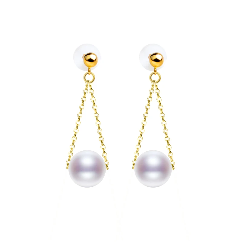 NYMPH Fine Jewelry 18K Gold Earrings AU750 Natural Freshwater Pearl Round Party Gift For Women Long E627-1
NYMPH Fine Jewelry 18K Gold Earrings AU750 Natural Freshwater Pearl Round Party Gift For Women Long E627-1