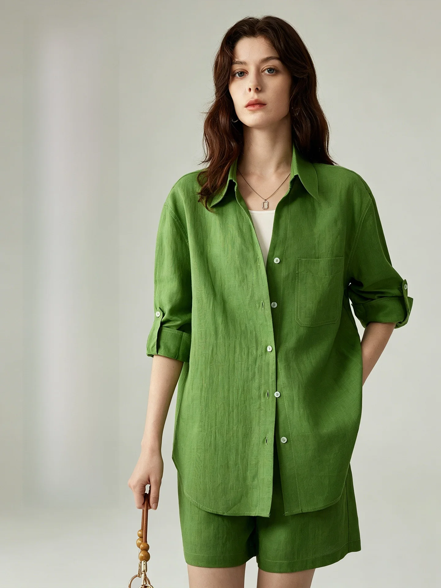 Yakejia Linen Shirt Women's Loose Long Sleeve V-Neck Comfortable Breathable Simple Style Summer Sun Protection Casual Shirt
Yakejia Linen Shirt Women's Loose Long Sleeve V-Neck Comfortable Breathable Simple Style Summer Sun Protection Casual Shirt