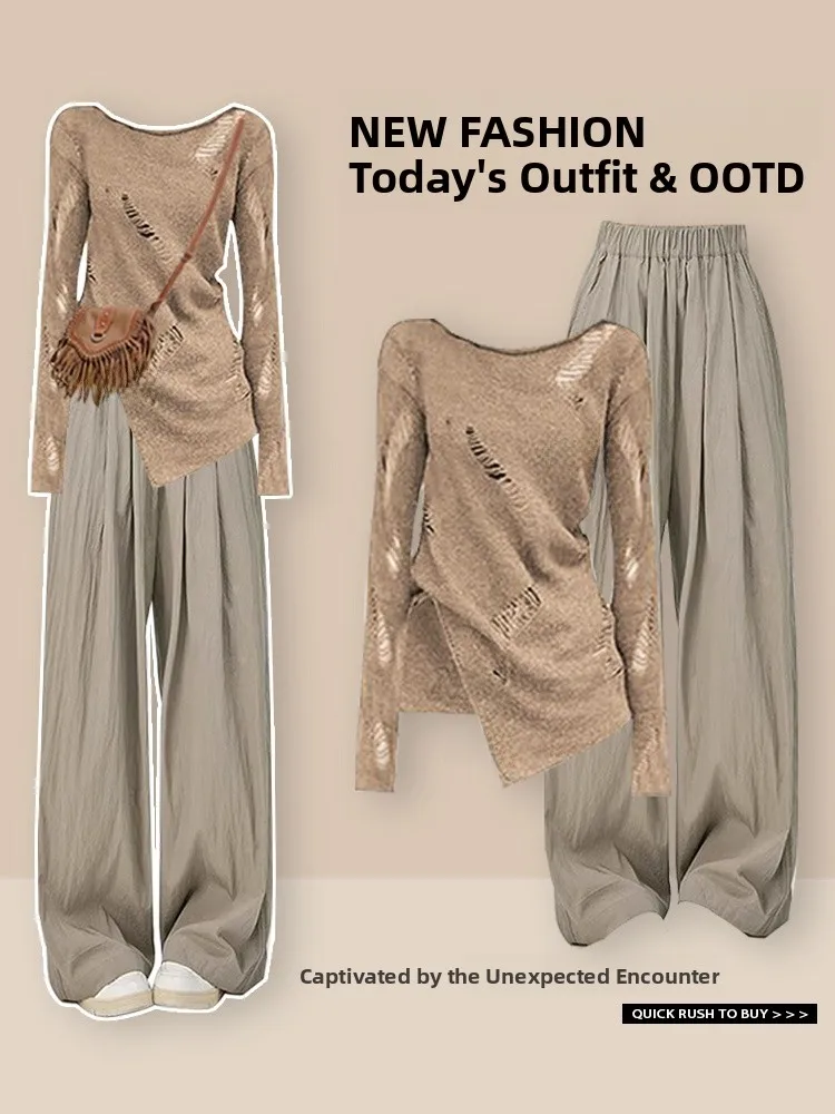Autumn Fashion Women's Long Sleeve Design Sensation Casual Long Pants Two-Piece Set High Waist Comfortable Breathable Cotton
Autumn Fashion Women's Long Sleeve Design Sensation Casual Long Pants Two-Piece Set High Waist Comfortable Breathable Cotton
