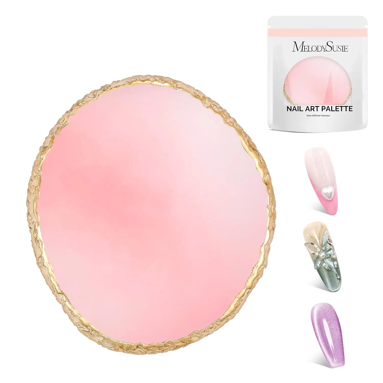 Resin Nail Art Palette, Professional Color Mixing Board for Gel Polish Acrylics Pigment Blending Salon DIY Tool, Pink
Resin Nail Art Palette, Professional Color Mixing Board for Gel Polish Acrylics Pigment Blending Salon DIY Tool, Pink