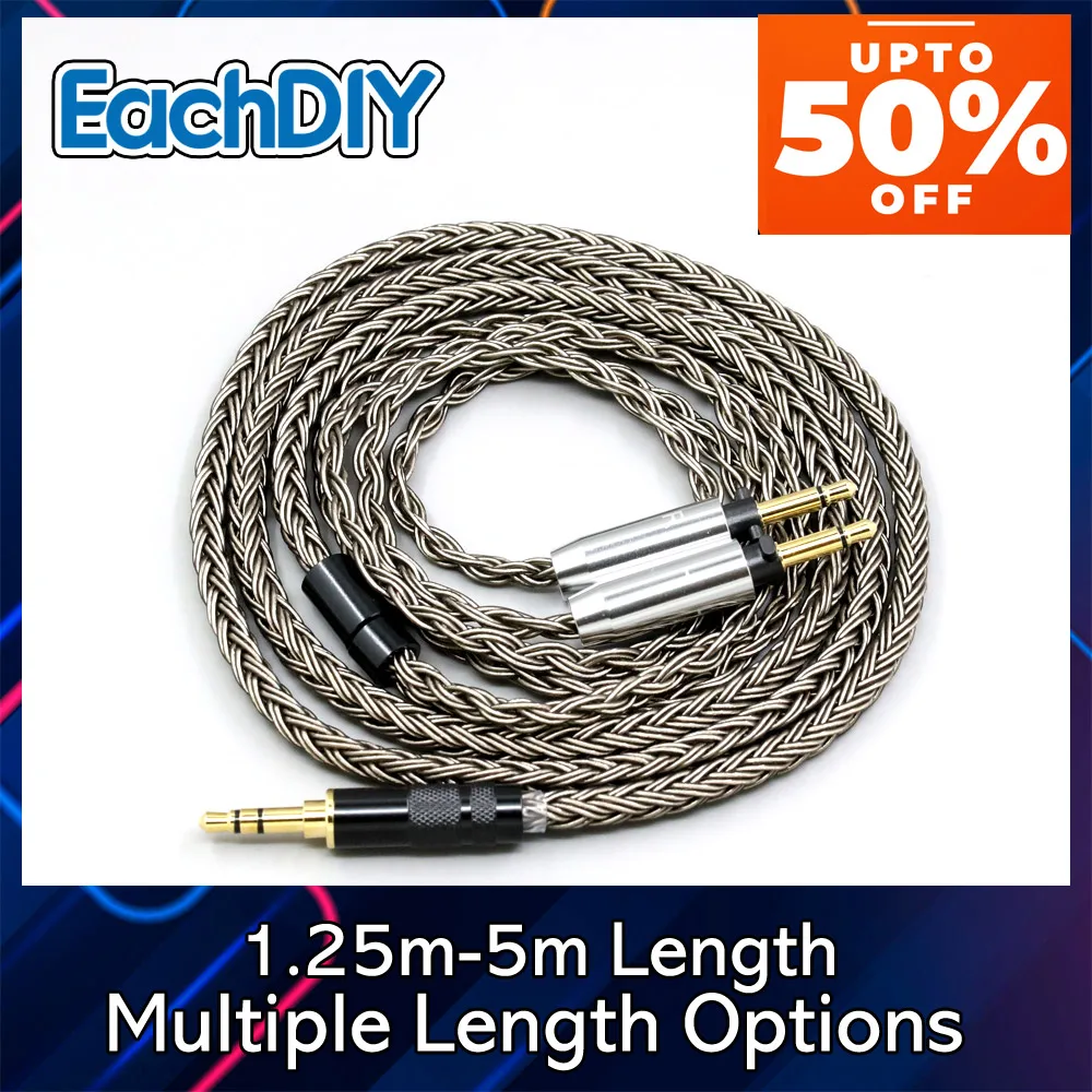 16 Core Plated Silver Grey Earphone Cable For Final Audio SONOROUS IV VI VIII X D8000 Design Pando Hope vi 1:1 9006
16 Core Plated Silver Grey Earphone Cable For Final Audio SONOROUS IV VI VIII X D8000 Design Pando Hope vi 1:1 9006