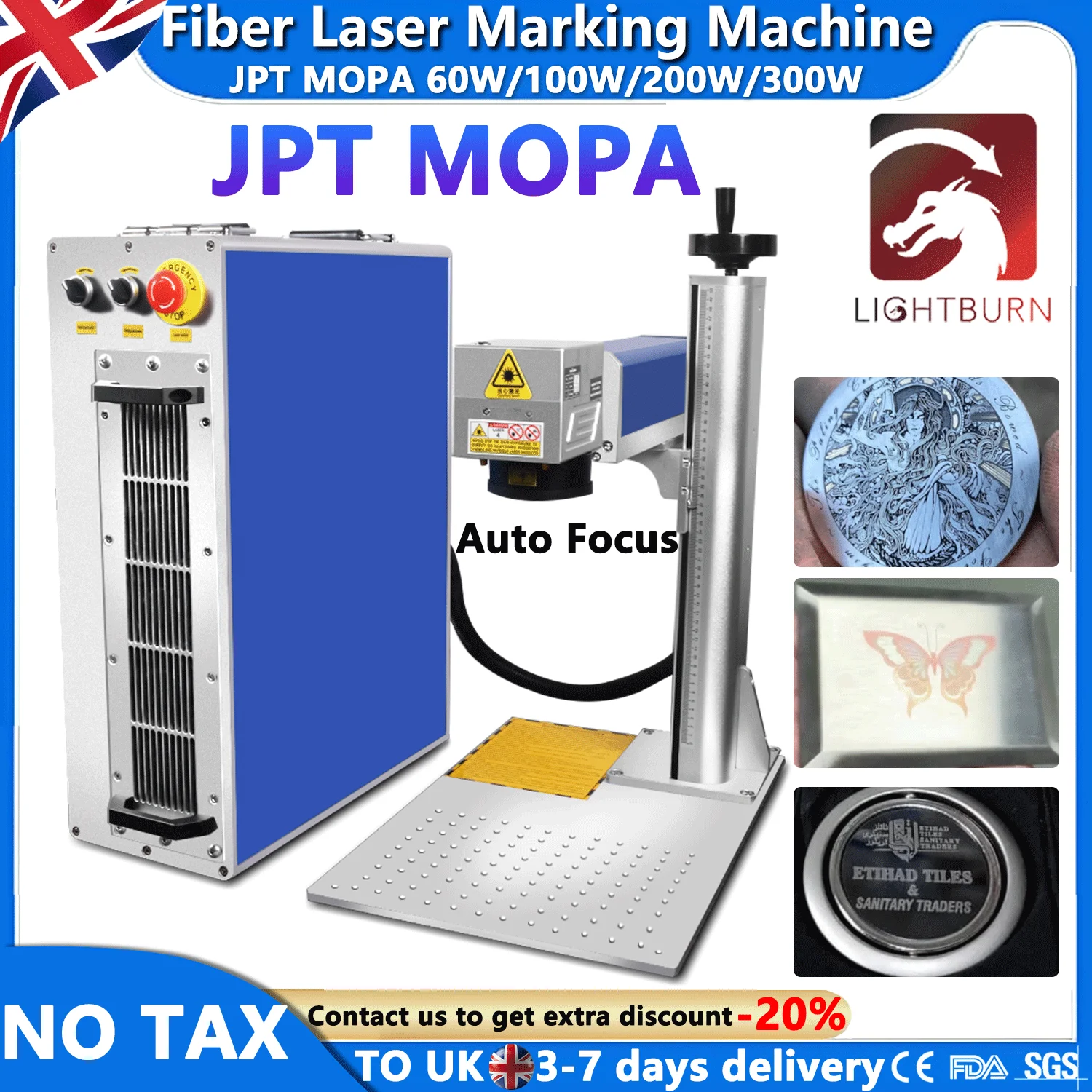 JPT Mopa волоконный лазерный маркировочный станок для всех металлических ювелирных изделий, лазерный гравер, глубокая лазерная гравировка, 300 Вт для сверления, Ngraver
JPT Mopa волоконный лазерный маркировочный станок для всех металлических ювелирных изделий, лазерный гравер, глубокая лазерная гравировка, 300 Вт для сверления, Ngraver