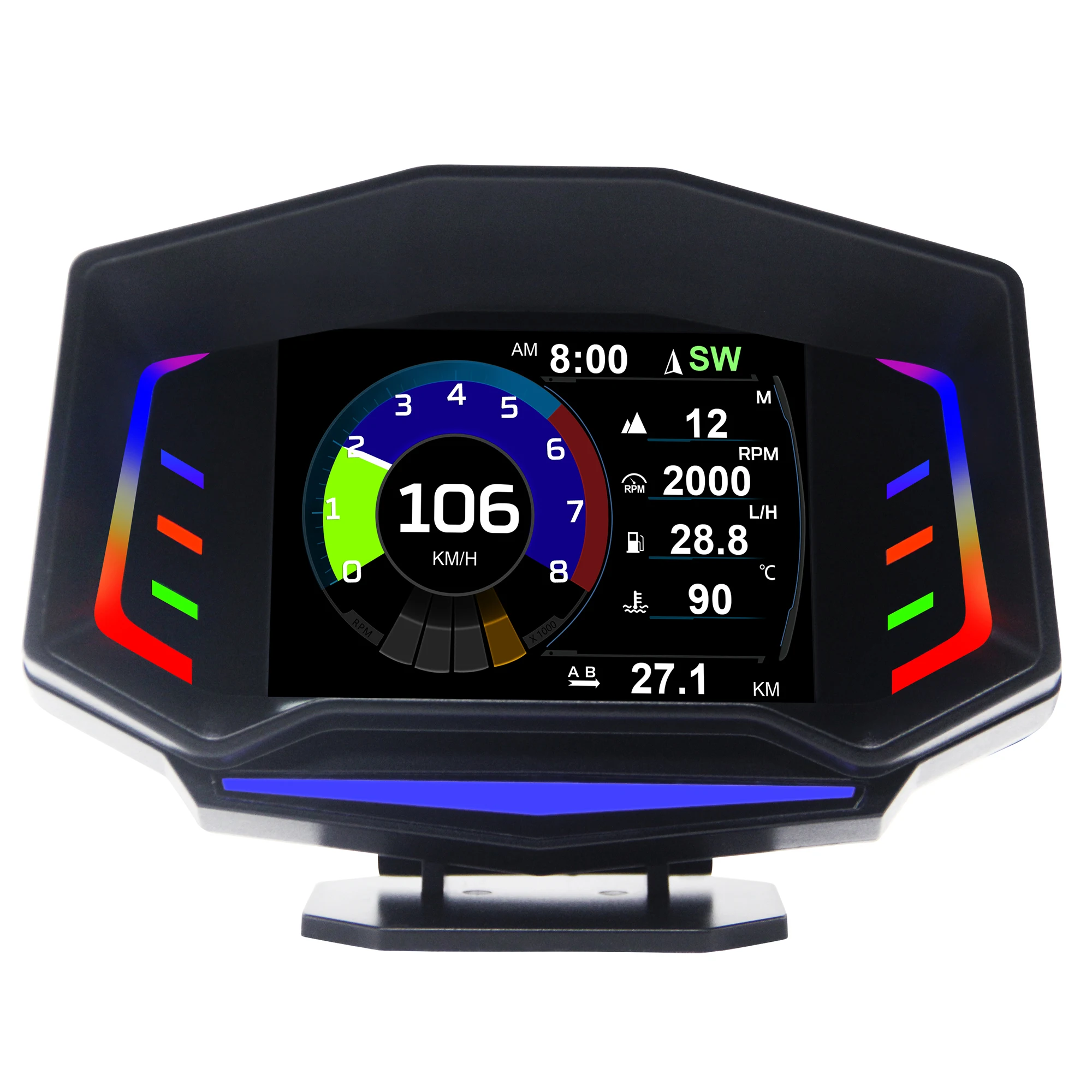 Lancol AP8 Multifunctional OBD2+GPS+Engine RPM+Voltage Alarm+Water Temperature HUD Head up Display with LCD Screen Slope Meter
Lancol AP8 Multifunctional OBD2+GPS+Engine RPM+Voltage Alarm+Water Temperature HUD Head up Display with LCD Screen Slope Meter