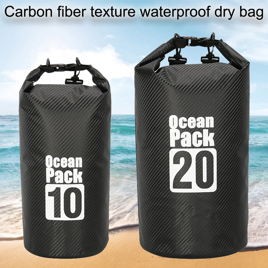 Outdoor Waterproof Dry beach bag, Carbon fiber texture waterproof bag for river floating, bucket bag, waterproof bag
Outdoor Waterproof Dry beach bag, Carbon fiber texture waterproof bag for river floating, bucket bag, waterproof bag