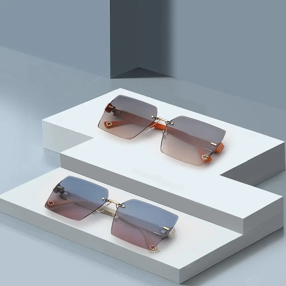 New UV400 Rimless Sunglasses Vintage Summer Gradient Sunglasses Ladies Eyeglasses for Unisex
New UV400 Rimless Sunglasses Vintage Summer Gradient Sunglasses Ladies Eyeglasses for Unisex