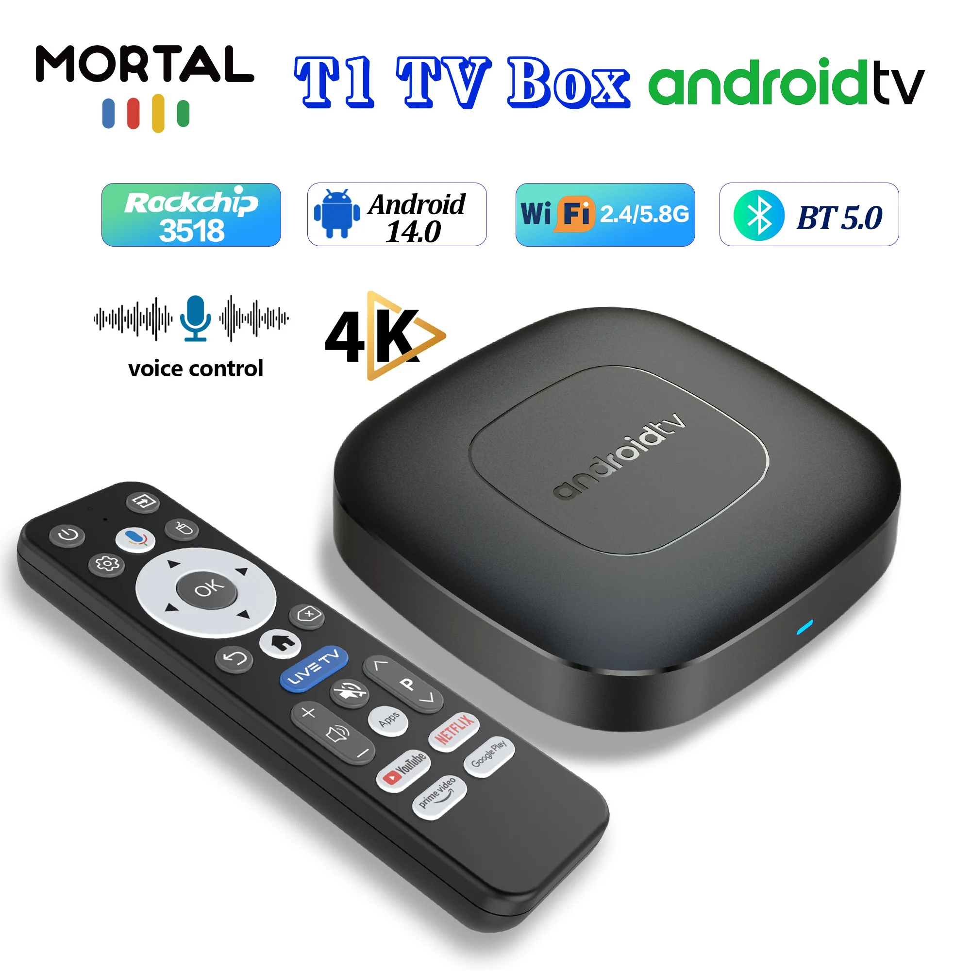 2026 Smart TV Box Android 14 2GB RAM 16GB ROM 4K HD WIFI2.4G/5G Bluetooth5.0 Voice Remote TV Box for Netflix Set Top Box
2026 Smart TV Box Android 14 2GB RAM 16GB ROM 4K HD WIFI2.4G/5G Bluetooth5.0 Voice Remote TV Box for Netflix Set Top Box