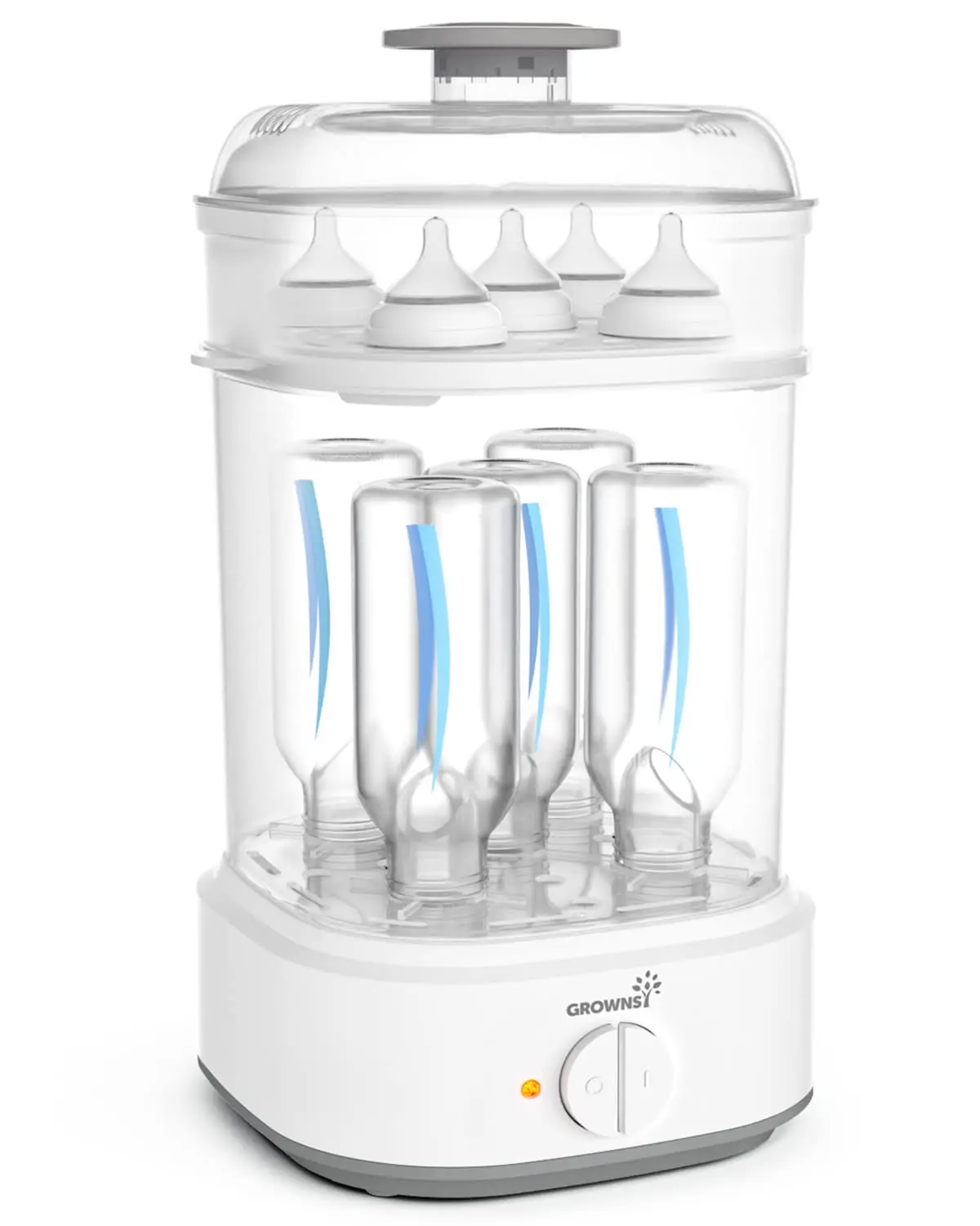 Electric Baby Bottle Sterilizer with Timer for Bottles, Pacifiers, Pump Parts - Quick Steam Sanitizer
Electric Baby Bottle Sterilizer with Timer for Bottles, Pacifiers, Pump Parts - Quick Steam Sanitizer