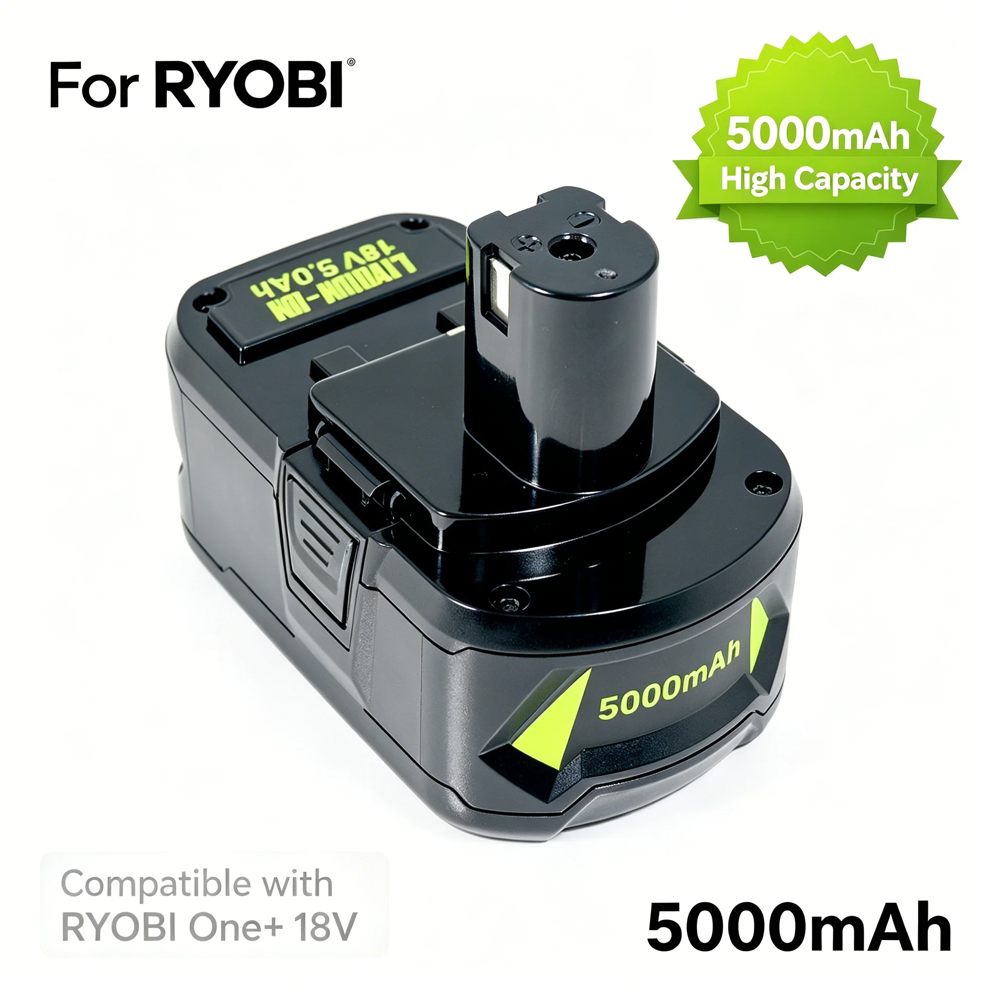 18V Li-ion Battery For RYOBI One+ (P108/P107/P104) 5000mah Options EU/UK/USA Stock Compatible With For RB18L50/RB18L20
18V Li-ion Battery For RYOBI One+ (P108/P107/P104) 5000mah Options EU/UK/USA Stock Compatible With For RB18L50/RB18L20