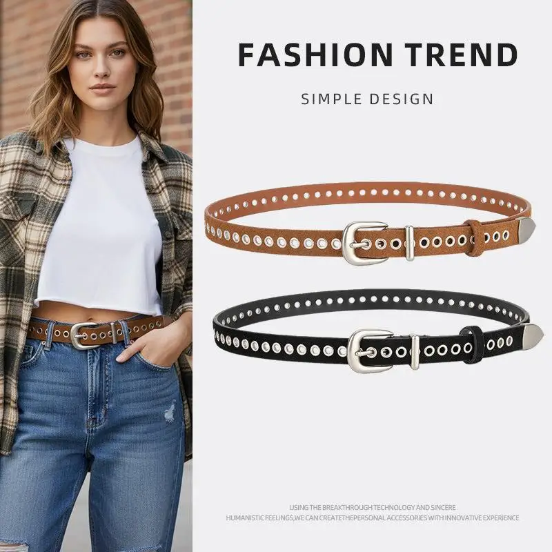2026 Ladies Rivet Hole Waist Belts Adjustable Magenta Matcha Green Camel Split Leather Jeans Strap Studded Belts Ceinture Femme
2026 Ladies Rivet Hole Waist Belts Adjustable Magenta Matcha Green Camel Split Leather Jeans Strap Studded Belts Ceinture Femme