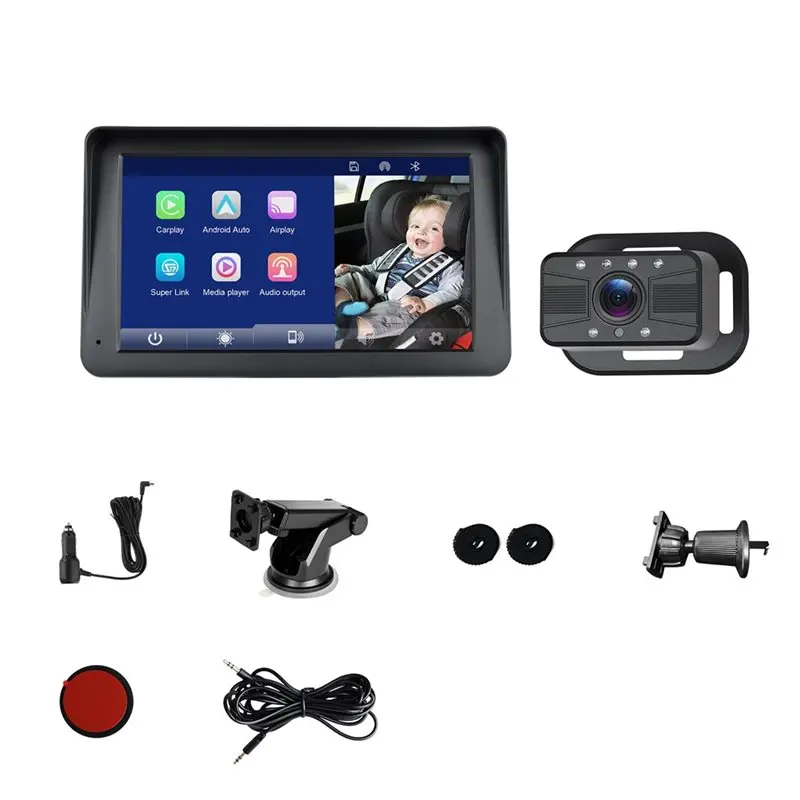 Cast Cam Carplay Android Auto Navigation 7" IPS Screen Baby Monitoring Car Monitor Smart Screen Player
Cast Cam Carplay Android Auto Navigation 7" IPS Screen Baby Monitoring Car Monitor Smart Screen Player