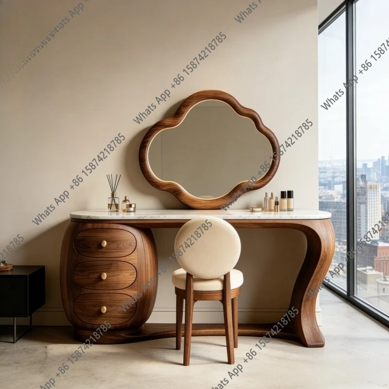 New Chinese-style solid wood dresser, modern simple light luxury makeup table, customizable storage, fashionable and high-end
New Chinese-style solid wood dresser, modern simple light luxury makeup table, customizable storage, fashionable and high-end
