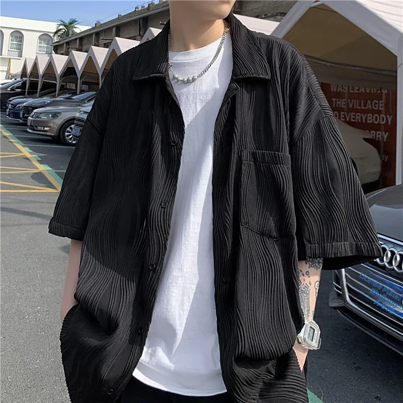 Summer Men's Loose Ice Silk Short Sleeve Shirt BF Stylish Trendy Brand Hong Kong Style Japanese Loose Fashion Open Cardigan H...
Summer Men's Loose Ice Silk Short Sleeve Shirt BF Stylish Trendy Brand Hong Kong Style Japanese Loose Fashion Open Cardigan H...