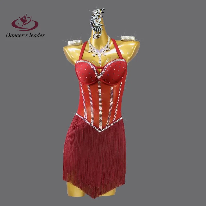 Latin Dance Dress High-end Customized Sexy Slim Simple Dance Dress With Diamond Cha Cha Tango Female Stage Professional Dress
Latin Dance Dress High-end Customized Sexy Slim Simple Dance Dress With Diamond Cha Cha Tango Female Stage Professional Dress