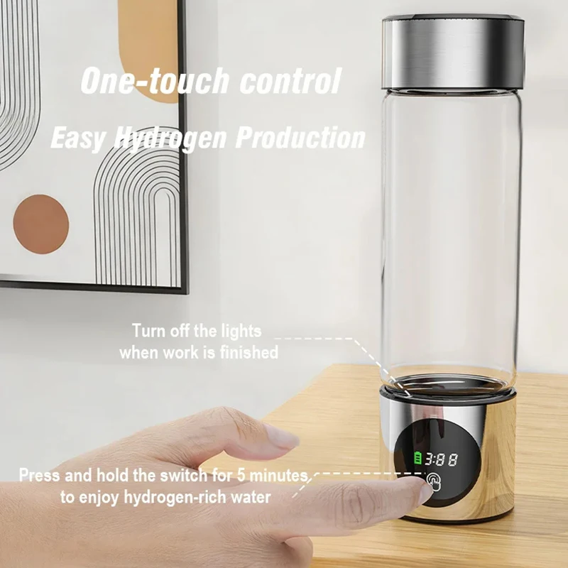 460ml Hydrogen Water Bottle Generator SPE/PEM Tech Hydrogen Water Machine 3000 PPB Portable Hydro Water Bottle Health Gift
460ml Hydrogen Water Bottle Generator SPE/PEM Tech Hydrogen Water Machine 3000 PPB Portable Hydro Water Bottle Health Gift