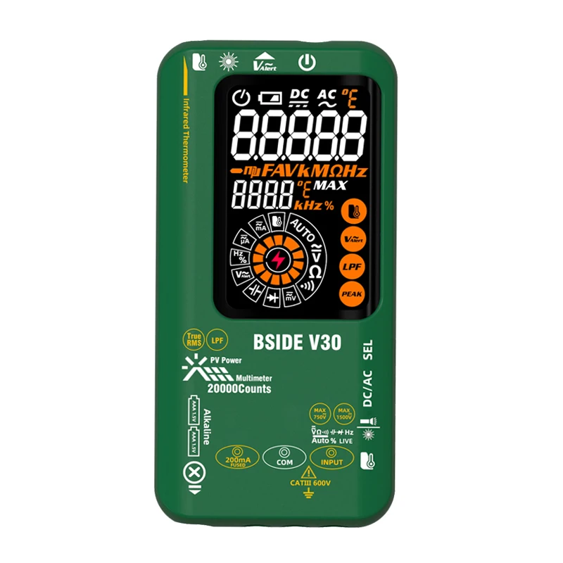Intelligent 1500V Digital Multimeter with 20,000 Character LCD Display Photovoltaic Mining Infrared Temperature Measurement
Intelligent 1500V Digital Multimeter with 20,000 Character LCD Display Photovoltaic Mining Infrared Temperature Measurement