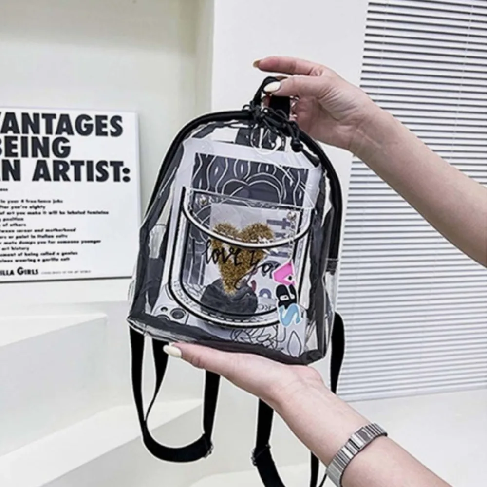 Fashion PVC Backpack Transparent Waterproof Jelly Bag Large Capacity Shopping Bags
Fashion PVC Backpack Transparent Waterproof Jelly Bag Large Capacity Shopping Bags