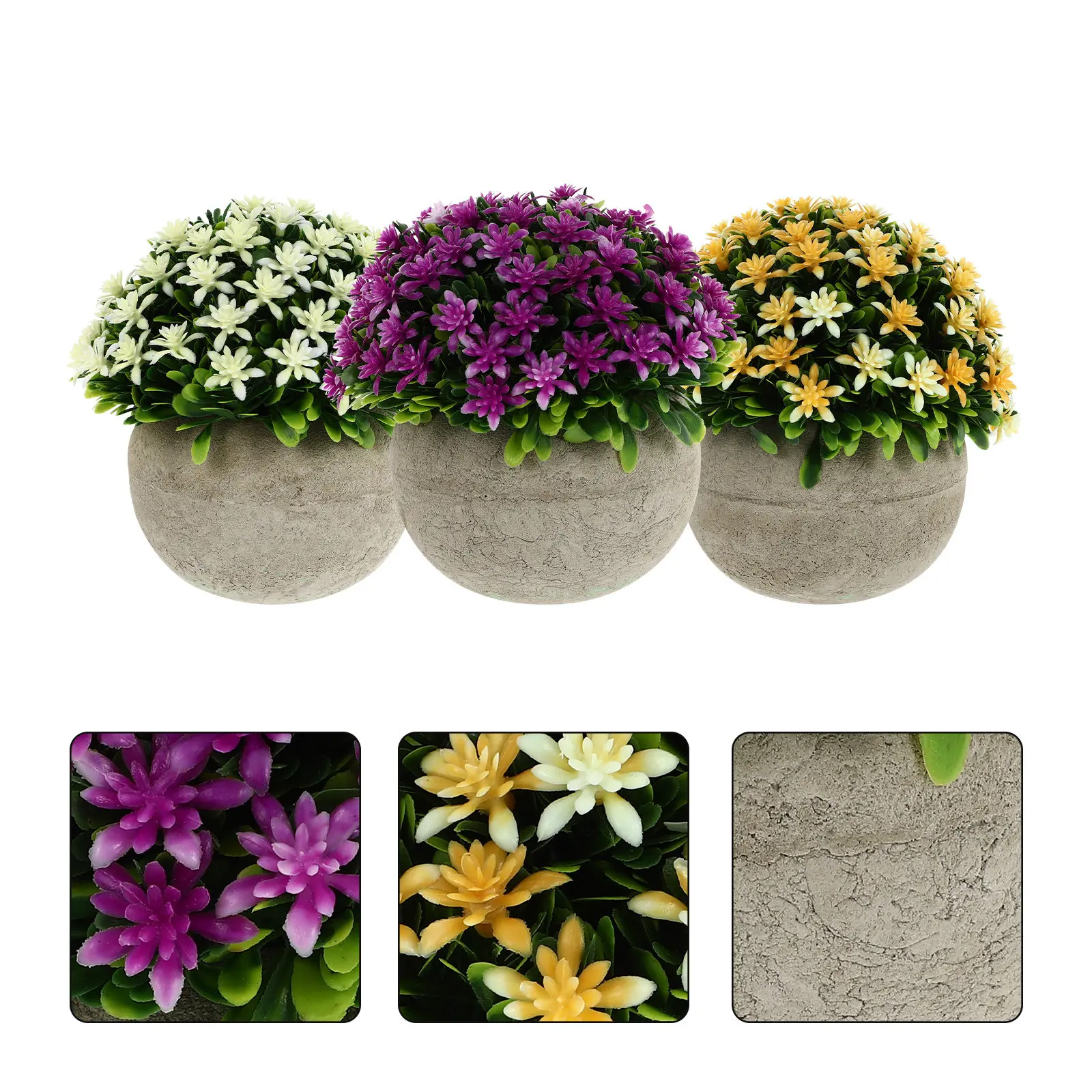 Набор из 3 реалистичных искусственных бонсай в разлагаемых пластиковых горшках для декора внутри и снаружи помещений, имитация цветов и растений
Набор из 3 реалистичных искусственных бонсай в разлагаемых пластиковых горшках для декора внутри и снаружи помещений, имитация цветов и растений