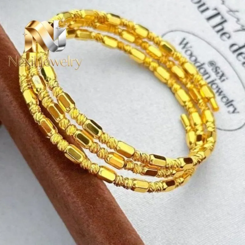 Nexil Jewelry Nexil Jewelry Multi-layer Disco Bead & Broken Gold Bangle Women's 24K Gold AU999 - Disco beads shine with movem
Nexil Jewelry Nexil Jewelry Multi-layer Disco Bead & Broken Gold Bangle Women's 24K Gold AU999 - Disco beads shine with movem