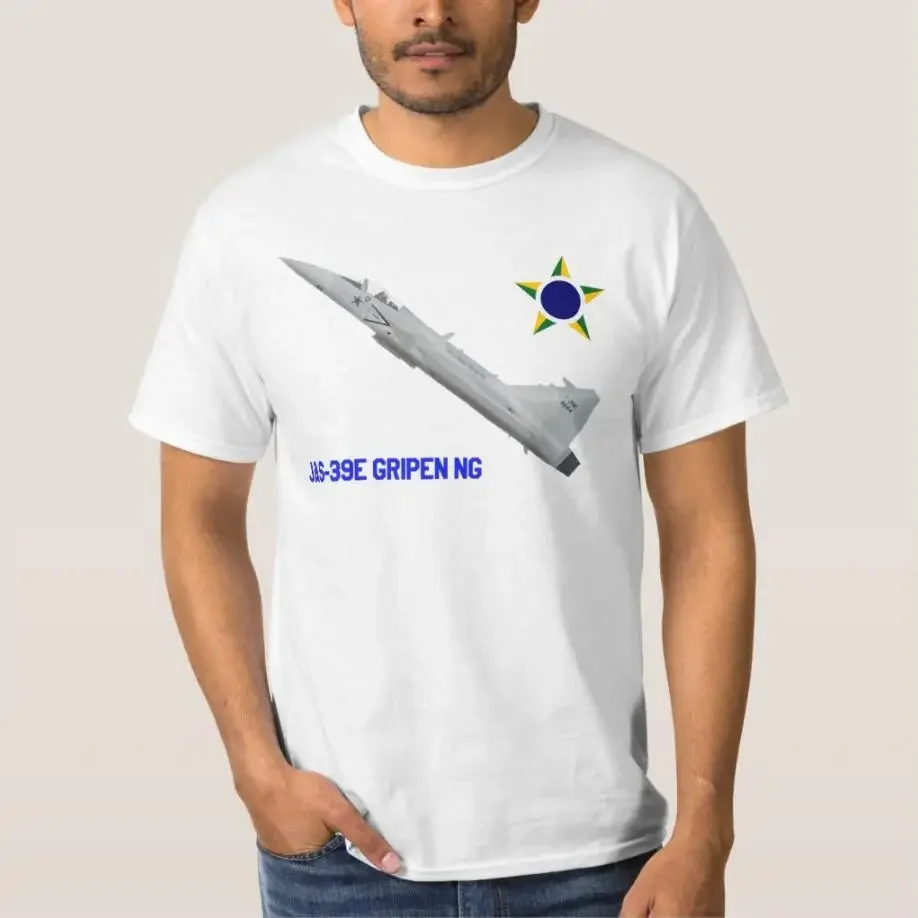 JAS-39E Gripen NG Brazilian Air Force Men T-Shirt Summer Short Sleeve Casual Cotton O-Neck Shirt Mens Clothing
JAS-39E Gripen NG Brazilian Air Force Men T-Shirt Summer Short Sleeve Casual Cotton O-Neck Shirt Mens Clothing