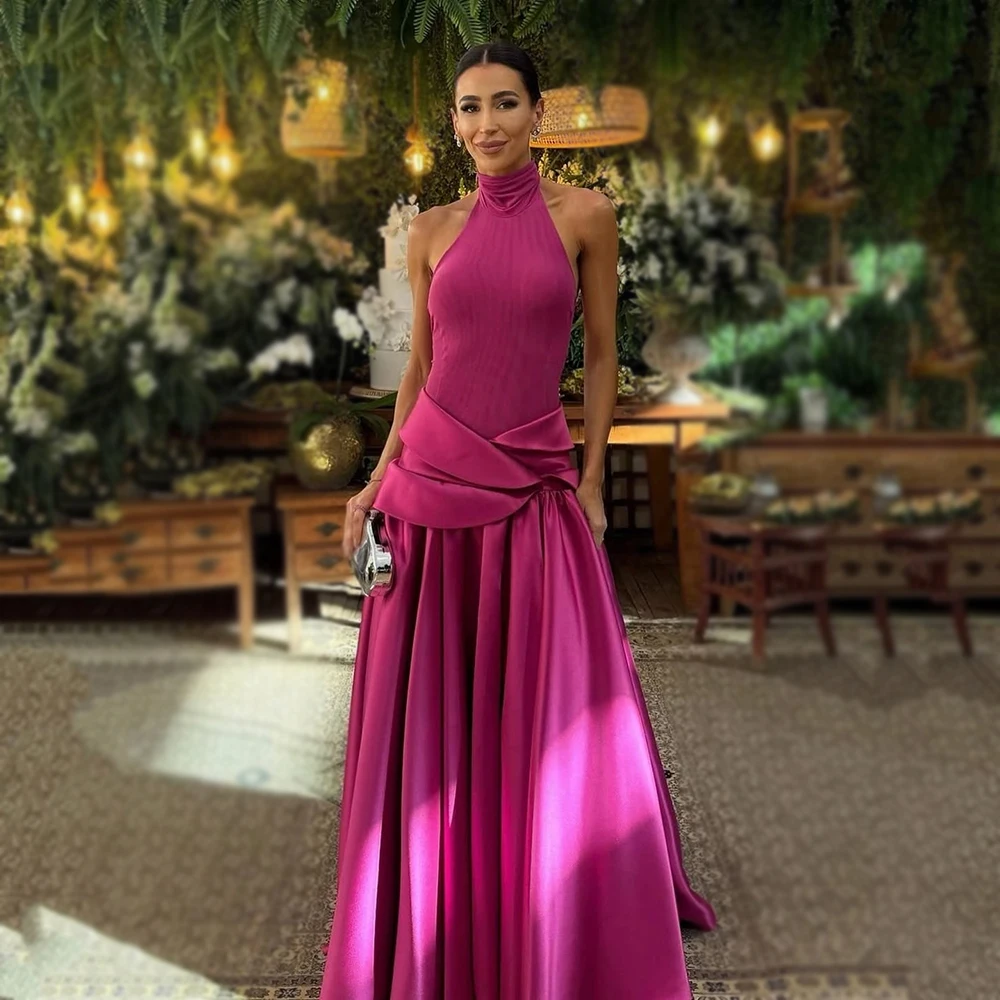 Msikoods Customized Hot Pink Halter Satin Evening Dresses Backless Formal Evening Gown Layered Prom Dress Long Party Dresss
Msikoods Customized Hot Pink Halter Satin Evening Dresses Backless Formal Evening Gown Layered Prom Dress Long Party Dresss