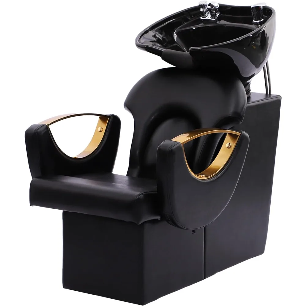 Shampoo Bowl and Chair Set for Salon, Shampoo Backwash Unit, Hair Washing Station with Porcelain Ceramic Shampoo Bowl
Shampoo Bowl and Chair Set for Salon, Shampoo Backwash Unit, Hair Washing Station with Porcelain Ceramic Shampoo Bowl