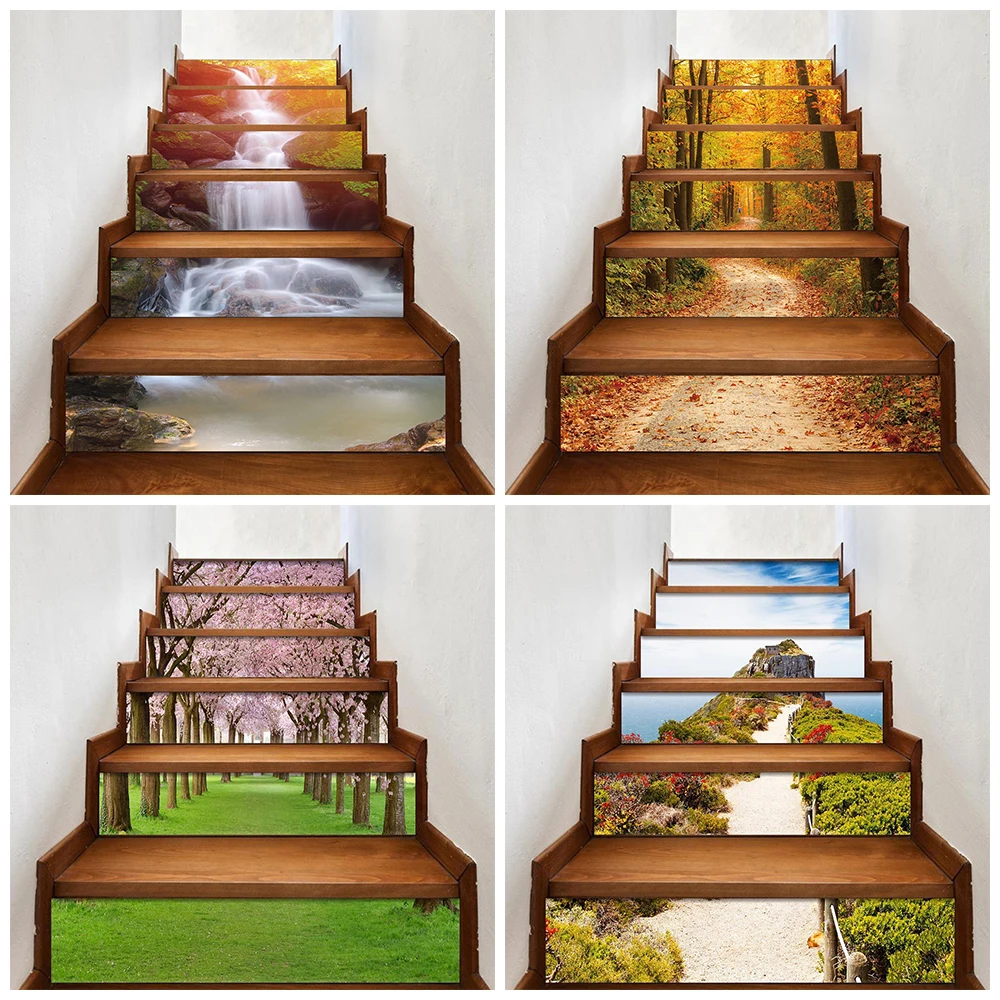 Creative Forest Waterfall Landscape Stair Stickers Waterproof Cherry Blossoms Paths Staircase Riser Poster Stairway Art Decals
Creative Forest Waterfall Landscape Stair Stickers Waterproof Cherry Blossoms Paths Staircase Riser Poster Stairway Art Decals
