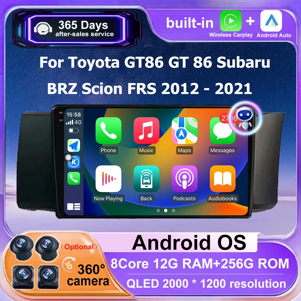 Беспроводной Carplay для Toyota GT86 GT 86 Subaru BRZ Scion FRS 2012-2021 Android Автомобильный радиоприемник Мультимедийный плеер Стерео BT DSP
Беспроводной Carplay для Toyota GT86 GT 86 Subaru BRZ Scion FRS 2012-2021 Android Автомобильный радиоприемник Мультимедийный плеер Стерео BT DSP
