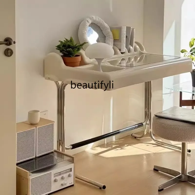 Medieval style desk Korean style, cream style office computer, home bedroom makeup storage table
Medieval style desk Korean style, cream style office computer, home bedroom makeup storage table