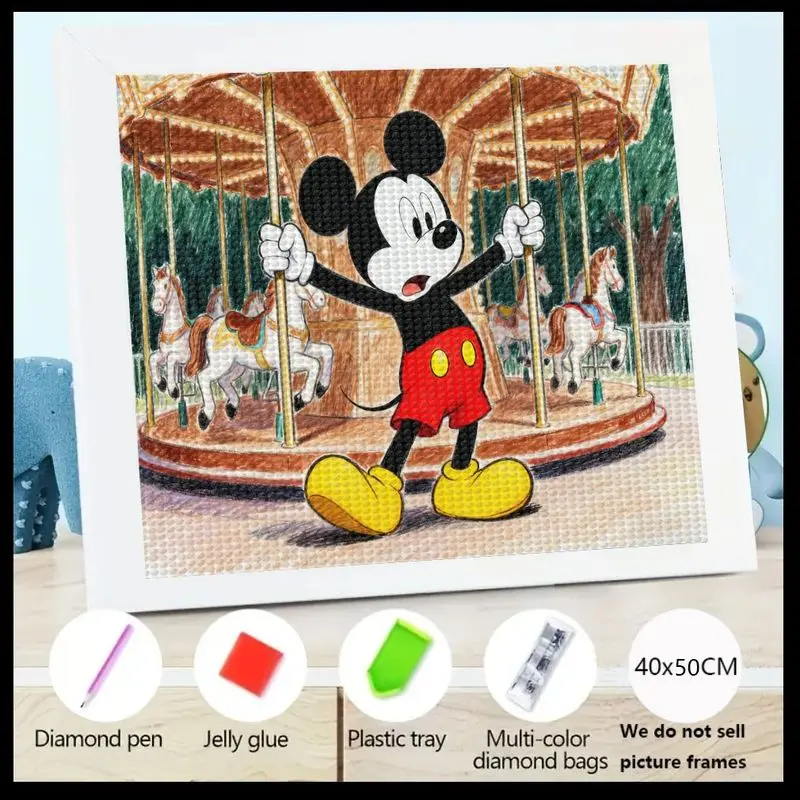1 шт. Disney Mickey Mouse на каруселе 5D набор для алмазной живописи, полная дрель со сверкающими кристаллами и стразами для детей и взрослых, сделай сам
1 шт. Disney Mickey Mouse на каруселе 5D набор для алмазной живописи, полная дрель со сверкающими кристаллами и стразами для детей и взрослых, сделай сам