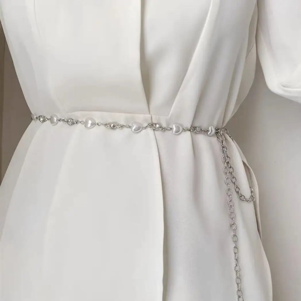 Fashionable Single-layer Heart-shaped Retro Style Pearl Waist Chain Dresses Inch shirts Women's Jewelry Accessories
Fashionable Single-layer Heart-shaped Retro Style Pearl Waist Chain Dresses Inch shirts Women's Jewelry Accessories