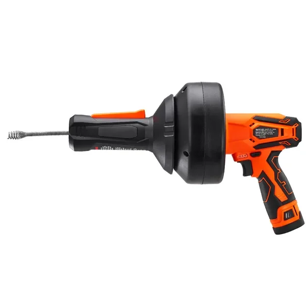 12V Electric Drain Auger, 25FT Cordless Plumbing Snake Auto Feed, Pipeline Snake Drain Clog Remover
12V Electric Drain Auger, 25FT Cordless Plumbing Snake Auto Feed, Pipeline Snake Drain Clog Remover
