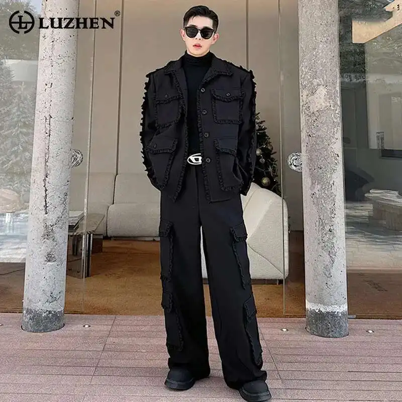 LUZHEN Fashion Men's Elegant Solid Color Two-piece Set Many Pocket Design Wooden Ear Edge Casual Jacket Pants 2025 Trendy LZ6347
LUZHEN Fashion Men's Elegant Solid Color Two-piece Set Many Pocket Design Wooden Ear Edge Casual Jacket Pants 2025 Trendy LZ6347