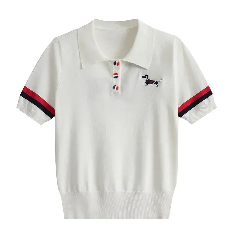 Women's Golf Shirts 2025 Summer Luxury Brand Golf Tee Embroidery Ice Shreds Knit Sweater Polo Golf Clothing Women Golf T-shirt
Women's Golf Shirts 2025 Summer Luxury Brand Golf Tee Embroidery Ice Shreds Knit Sweater Polo Golf Clothing Women Golf T-shirt