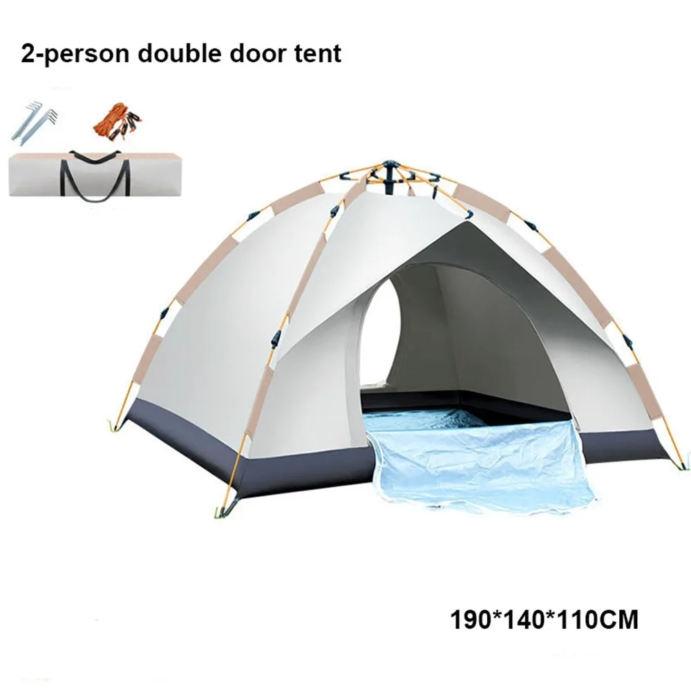 Портативная полностью автоматическая палатка с быстрым открытием, складная палатка для кемпинга на 2 человека с двойной дверью, пляжная палатка для двух человек
Портативная полностью автоматическая палатка с быстрым открытием, складная палатка для кемпинга на 2 человека с двойной дверью, пляжная палатка для двух человек