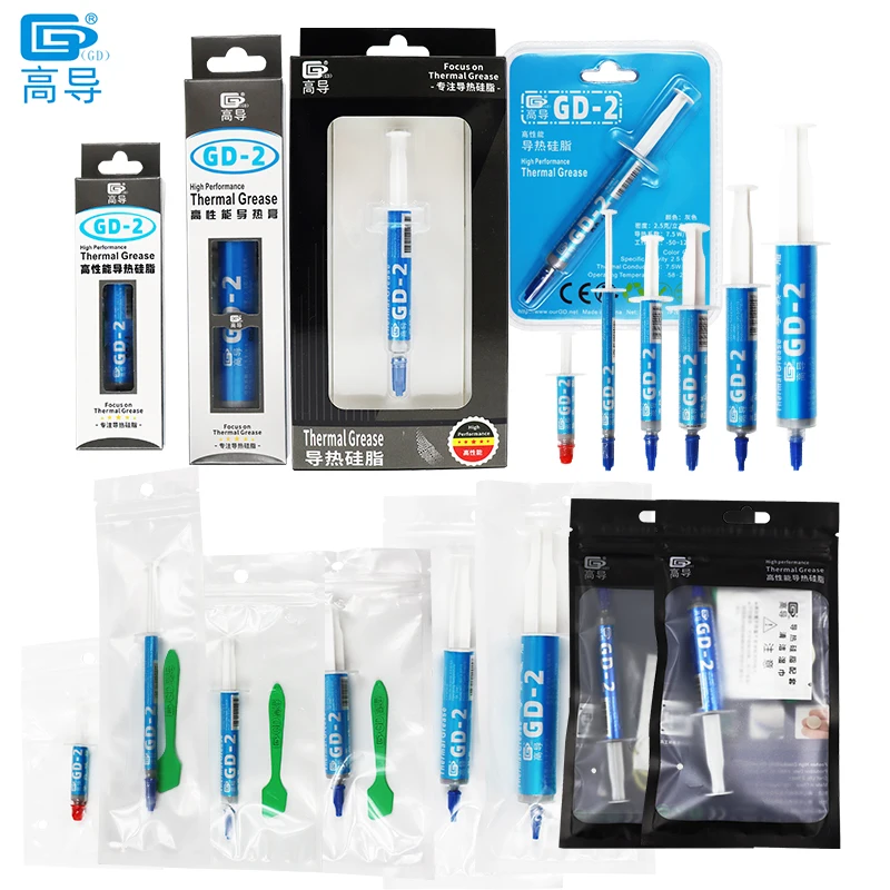 Net Weight 1/3/7/15/30 Grams 7.5W/M-K Gray GD-2 Thermal Conductive Grease Paste Plaster Heat Sink Compound for CPU GPU SY BA BR
Net Weight 1/3/7/15/30 Grams 7.5W/M-K Gray GD-2 Thermal Conductive Grease Paste Plaster Heat Sink Compound for CPU GPU SY BA BR