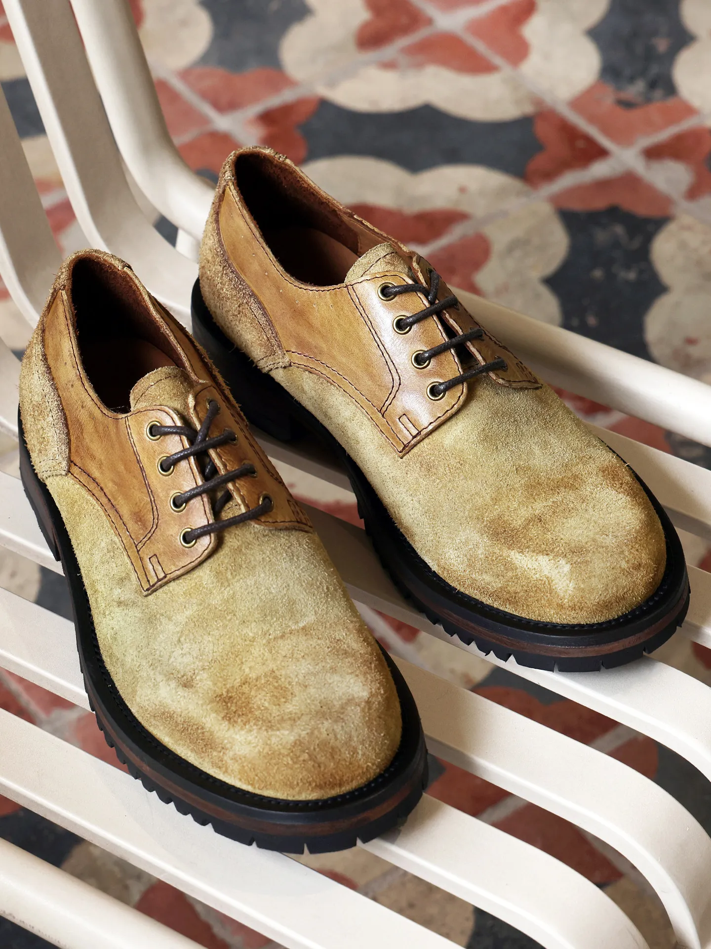 New Retro Anti-velvet Derby Shoes Men's Leather Casual Leather Shoes Handmade Suede Tooling Shoes Thick Sole Height Increasing
New Retro Anti-velvet Derby Shoes Men's Leather Casual Leather Shoes Handmade Suede Tooling Shoes Thick Sole Height Increasing