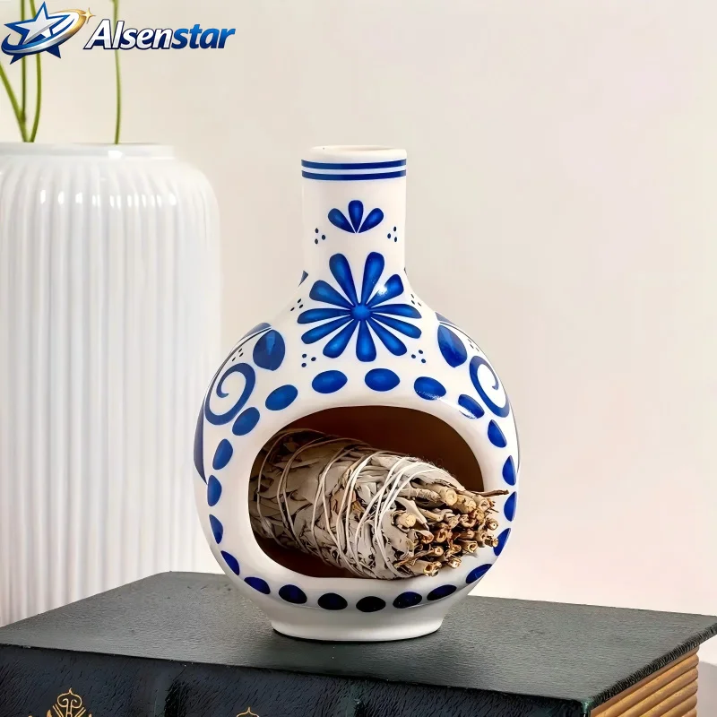 Used for Sage Sticks yoga meditation cleaning fragrance handmade ceramic Palo Santo burner four in one aromatherapy stand,
Used for Sage Sticks yoga meditation cleaning fragrance handmade ceramic Palo Santo burner four in one aromatherapy stand,
