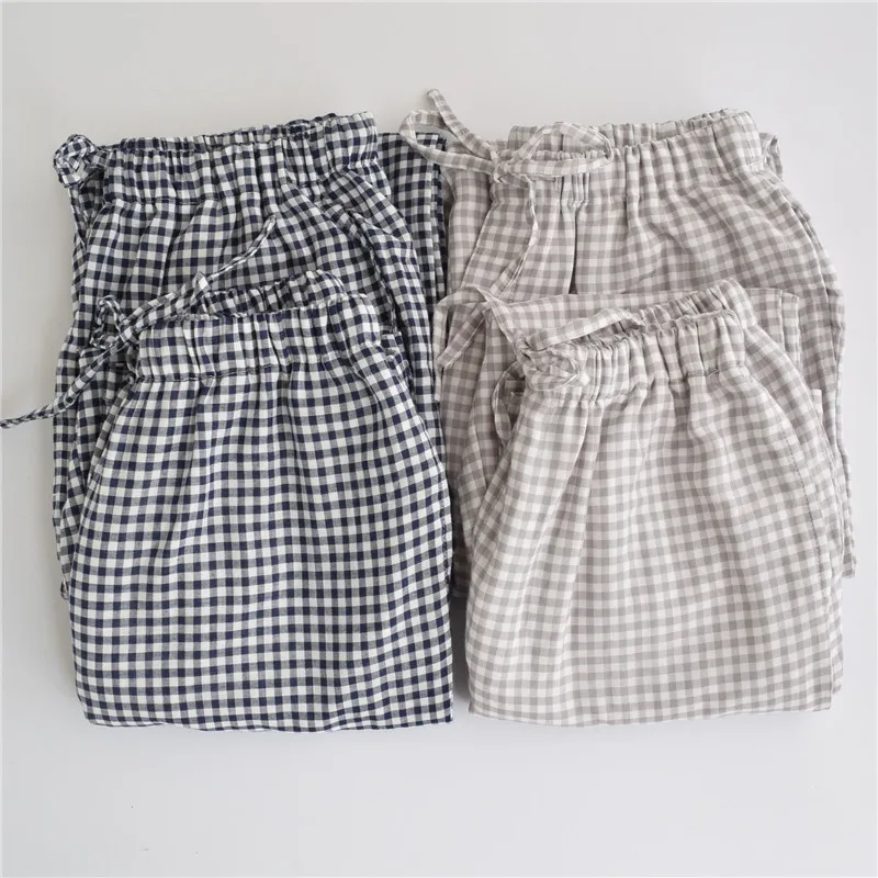 Spring Autumn Men Women 100% Cotton Sleep Bottoms Male High Quality Plus Size Nightwear Trousers Couples Casual Plaid Home Pants
Spring Autumn Men Women 100% Cotton Sleep Bottoms Male High Quality Plus Size Nightwear Trousers Couples Casual Plaid Home Pants