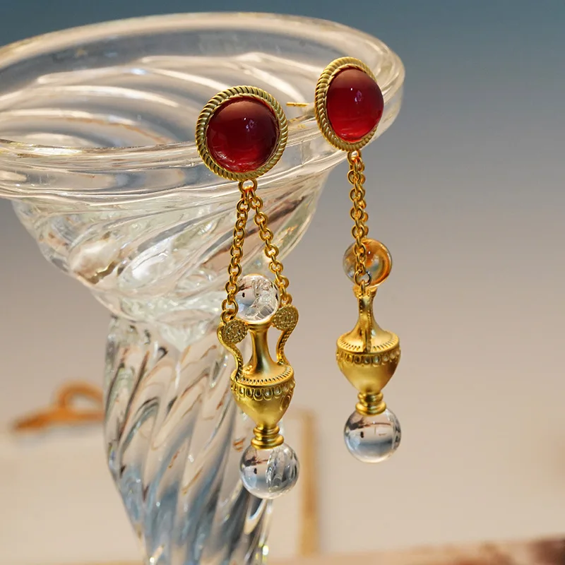 Vintage Natural White Crystal Chalcedony Drop Dangle Tassel Earring Anticent Roman Sculptures Ear Stud Statement Steel Jewelry
Vintage Natural White Crystal Chalcedony Drop Dangle Tassel Earring Anticent Roman Sculptures Ear Stud Statement Steel Jewelry