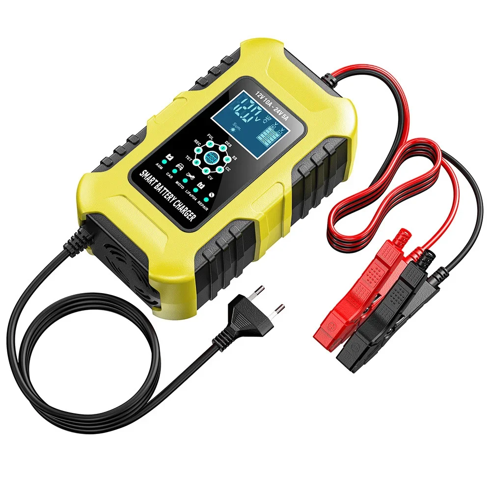 Portable Car Battery Chargers 12V/10A 24V/5A Full Automatic Smart AGM Wet Maintainer
Portable Car Battery Chargers 12V/10A 24V/5A Full Automatic Smart AGM Wet Maintainer